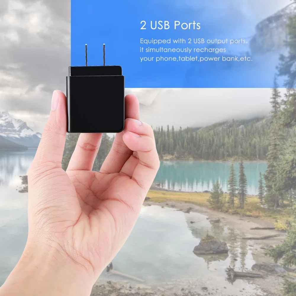 SOONHUA универсальное двойное USB зарядное устройство 5V2. 4A дорожное настенное зарядное устройство адаптер ЕС США штекер смарт-зарядное устройство для мобильного телефона с цифровым дисплеем