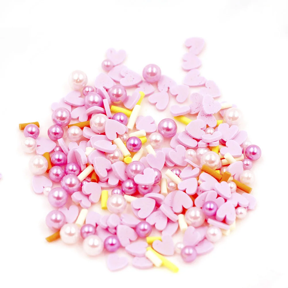 pink 20 г/кор. амулеты для поставки слаймов набор пушистых слимов красочные конфеты жемчужные полимерные прозрачные клейкие аксессуары шпатлевка глина дизайн ногтей - Цвет: pink