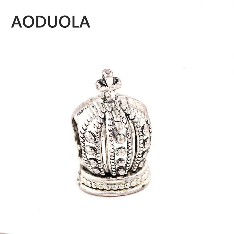 10 шт. посеребренные бусины императорской короны подходят для браслетов Pandora DIY