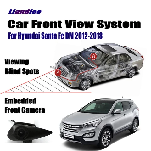 Автомобильная камера переднего вида для Hyundai Santa Fe DM 2012-2018 2015 не заднего вида парковочная камера HD CCD ночное видение