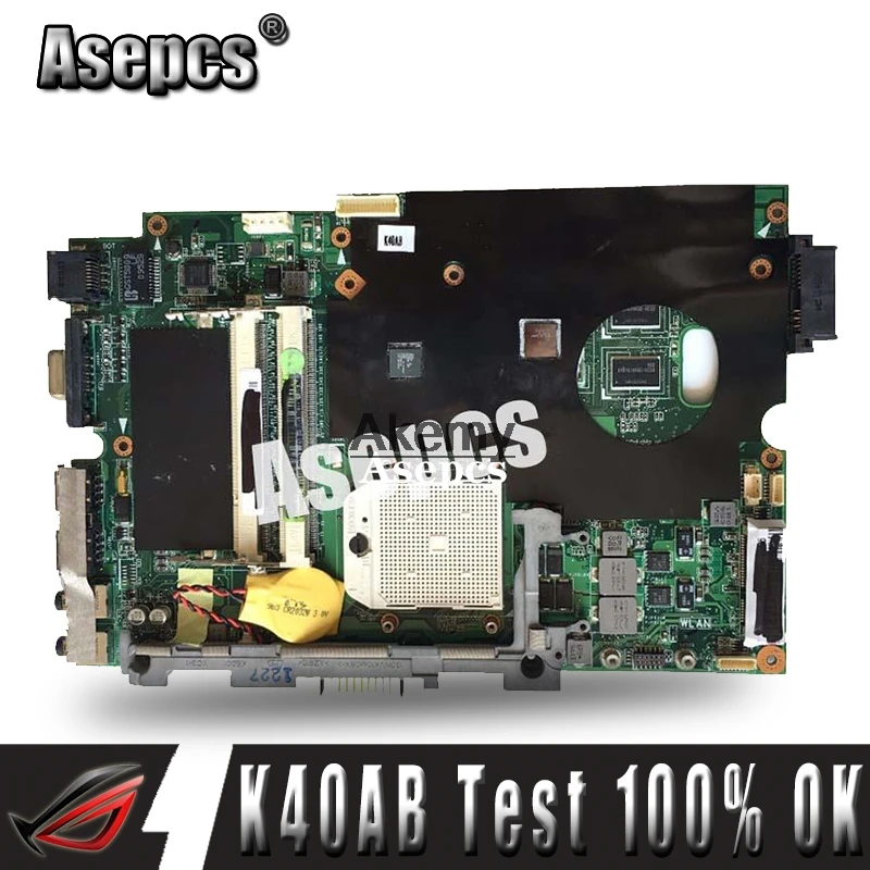 Asepcs K40AB материнская плата для ноутбука For Asus K40AD K40AF K50AB K50AD K50AF K40IJ K5IJ K40 K50 тестовая