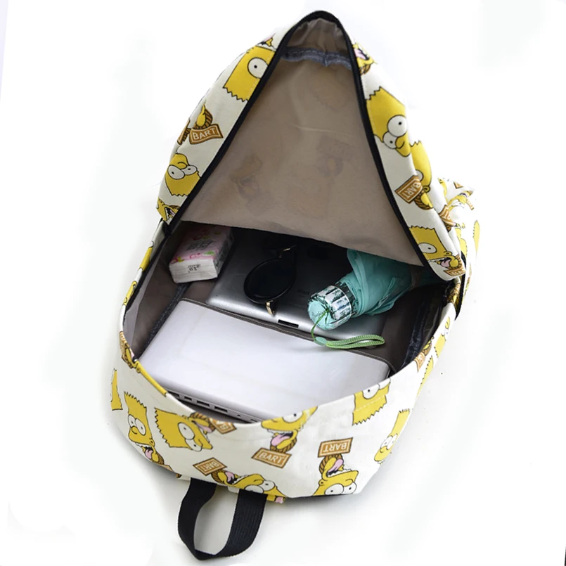 2019 холщовые Рюкзаки студенческая школьная сумка с мультяшным Принтом Рюкзак