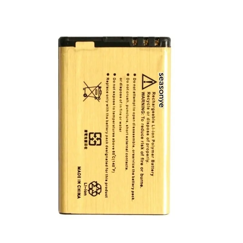 Seasonye 2 шт./лот 2450 мАч BL-5J Золотая сменная батарея для Nokia 5800 XpressMusic N900 5230 C3 5230c 5800xm
