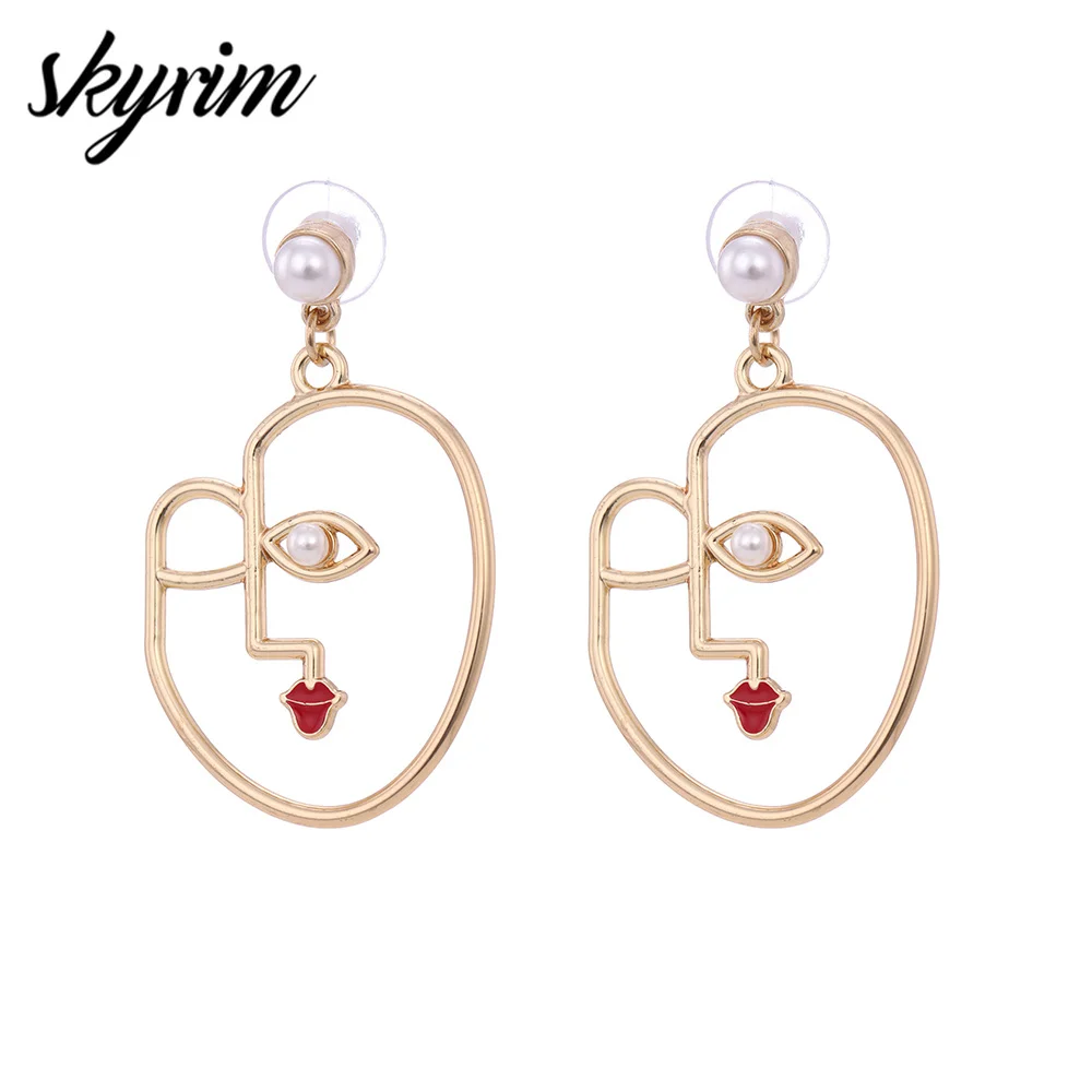 Skyrim корейские ювелирные серьги персонализированные полые для лица овальные