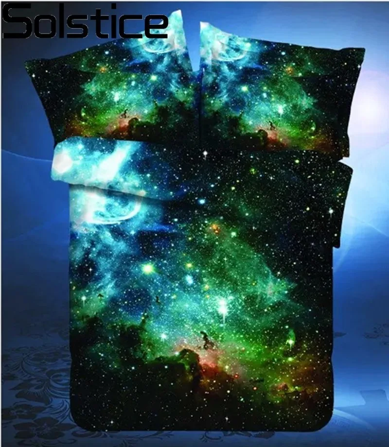 Solstice домашний текстиль 3D внешняя Вселенная пространство 4 шт постельные