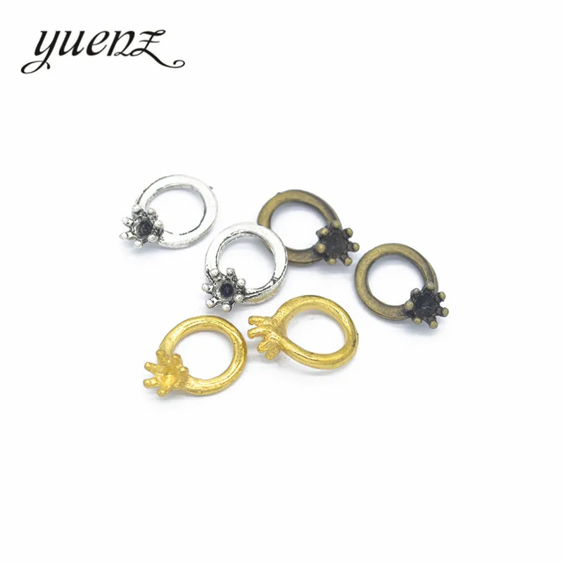 YuenZ 25 шт антикварное серебряное кольцо Подвески для браслета ожерелье DIY