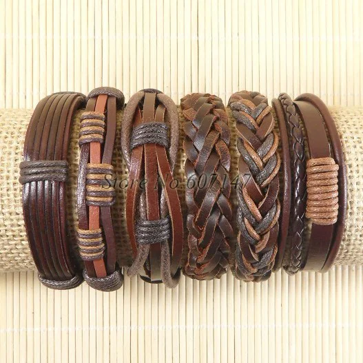 Винтаж Племенной чешского Браслет из деревянных бусин Бохо манжеты Для мужчин