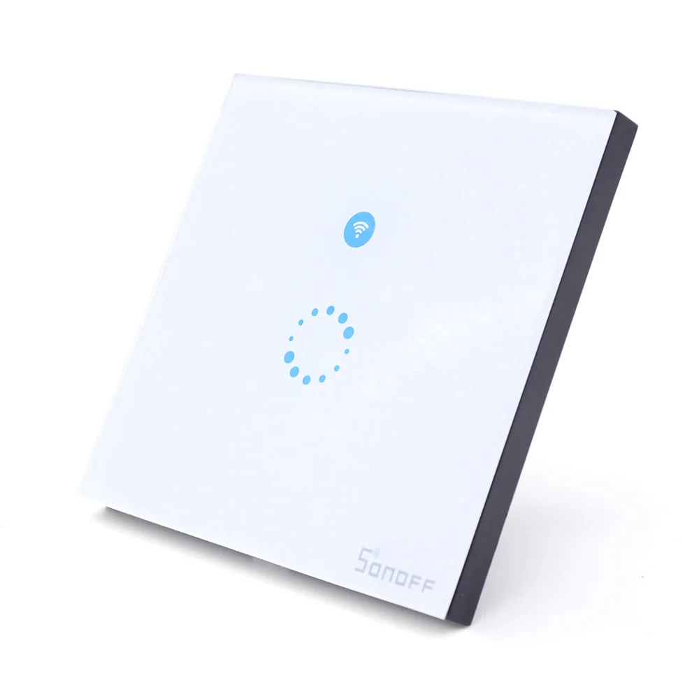 5 шт./лот ITEAD Sonoff сенсорный настенный Wifi переключатель Роскошная стеклянная панель сенсорный светодиодный Wi-Fi беспроводной пульт дистанционного управления светильник умный дом