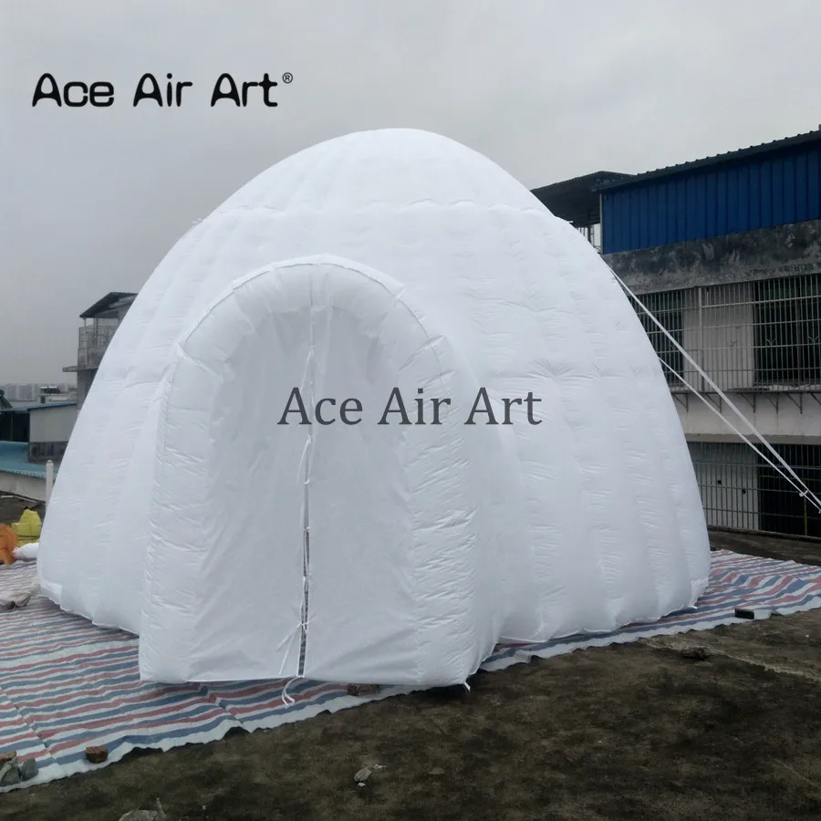 Гигантская надувная купольная палатка igloo с 2 дверями игрушечная голова для
