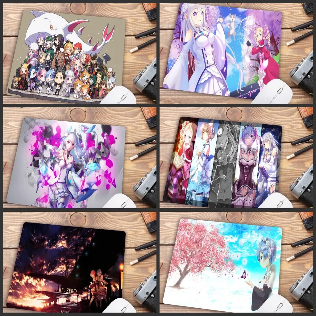 Mairuige большая акция RE ZERO коврик для мышки в стиле аниме Коврик Для Мыши Компьютерный игровой маленький коврик для мыши геймер игровые коврики 22X18 см