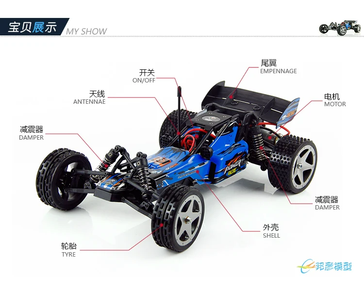 Радиоуправляемая машинка Wltoys L959 50 км/ч 1:12 2 4G с дистанционным управлением Comtrol Toys