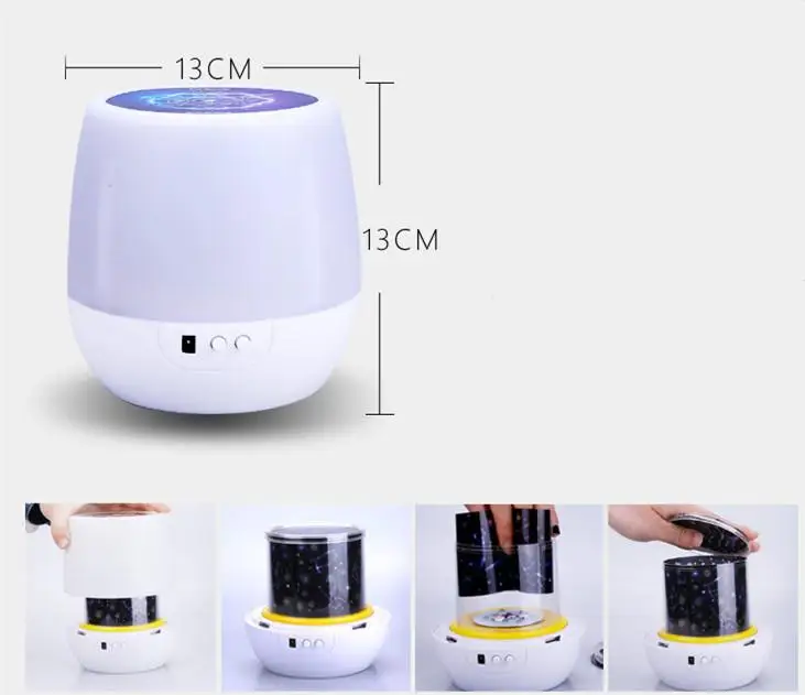 HobbyLane звездное небо светодиодный проектор Луна Ночная лампа батарея USB спальня
