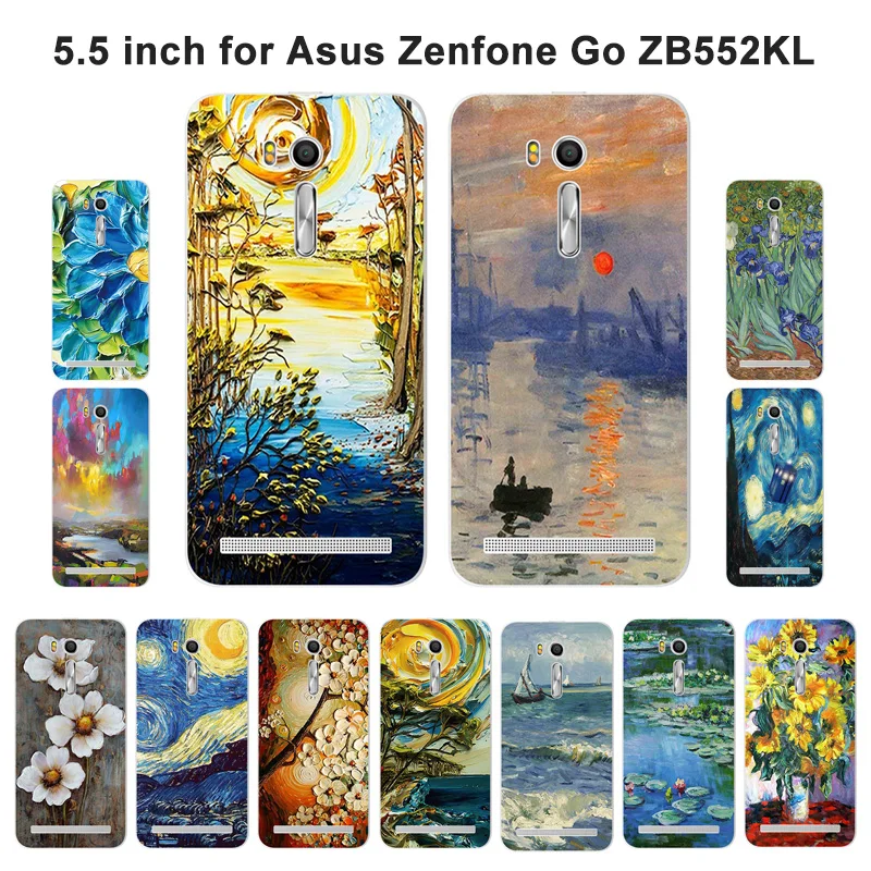 Чехол для Asus Zenfone Go ZB552KL мягкие ТПУ чехлы телефонов чехол силиконовые с масляной