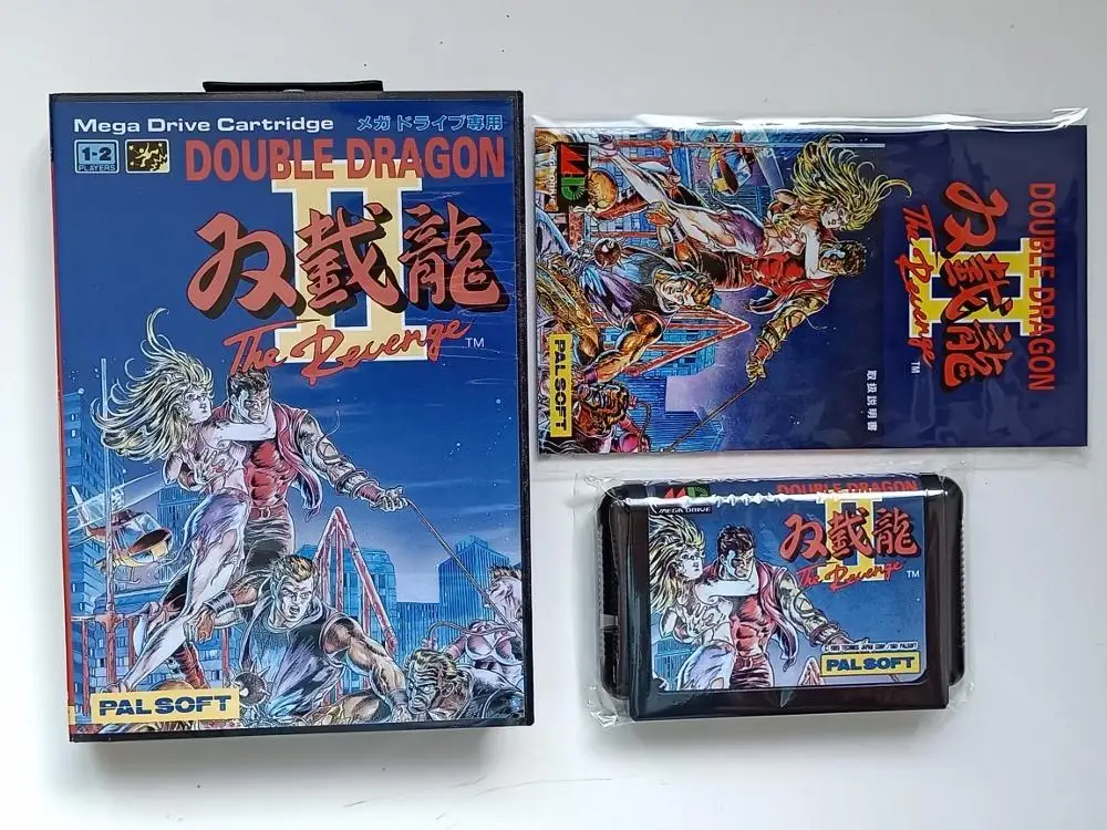 Игра MD: DOUBLE DRAGON 2 (японская версия! Коробка + инструкция картридж!)|Игры для