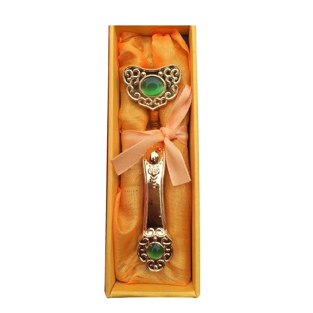 Home Decoration Chinese Feng Shui Fortune Ornament Jewelry Gift Wealth Craft Golden Ruyi Power Desk | Дом и сад