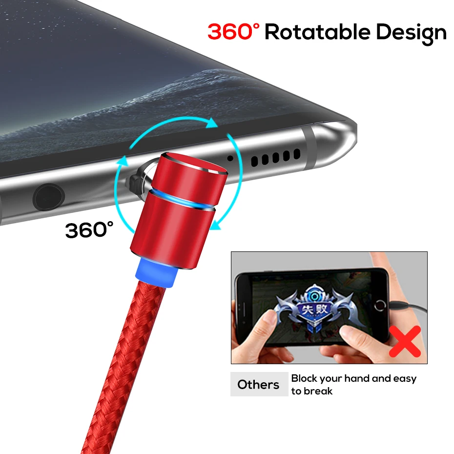 RGLM L Line светодиодный магнитный кабель Micro USB 90 градусов образный Магнитный для