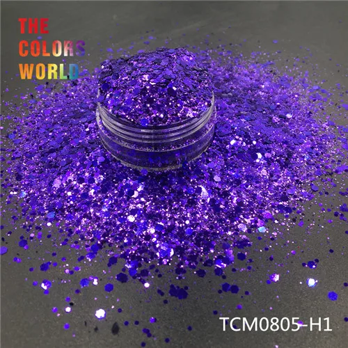 TCM0805-H150g TCT-194 Шестигранная форма металлический обычный цвет лак для ногтей для дизайна ногтей DIY Украшение для тела макияж FacePainting Руководство DIY - Цвет: TCM0805-H150g