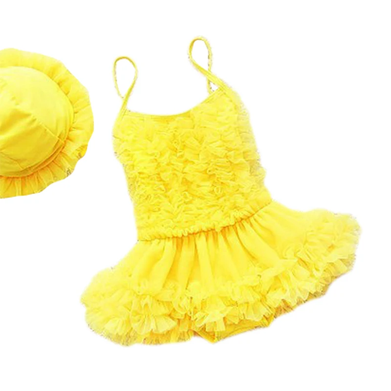 плавание платье Для маленьких девочек Модные Swimsuit Trunk прекрасный Купальник для