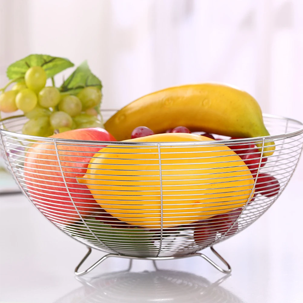 Desktop Holder Decorations Storage Kitchen Fruit Basket Metal Nordic Style Hollow Iron | Дом и сад
