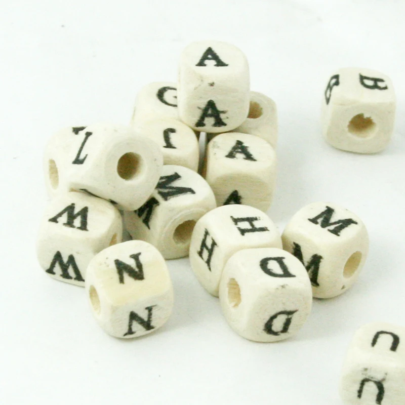 Бусины алфавита деревянные для детей 8 мм 10 мм|alphabet beads|beads for kidscube beads |