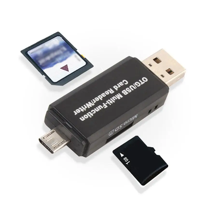 USB 2 0 3 в 1 Многофункциональный кард-ридер SD карта TF тройка OTG Смарт-кард-ридер