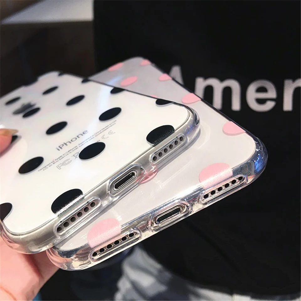 Lovebay чехол для телефона для iPhone 11, 6, 6 S, 7, 8 Plus, X, XR, 11Pro, XS Max, милый мультяшный волнистый прозрачный мягкий ТПУ чехол для iPhone X