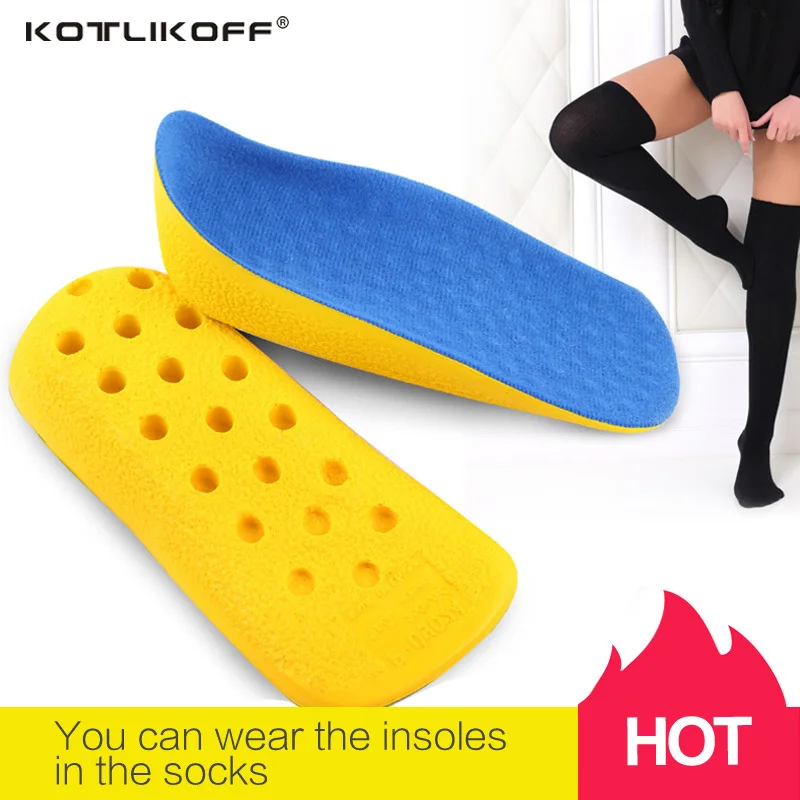 Height Increase Elevator Shoes Insole 2.0 cm Lift Taller In Sock Arch Support PU Pads Elevator For Women And Men Shoes Foot Care