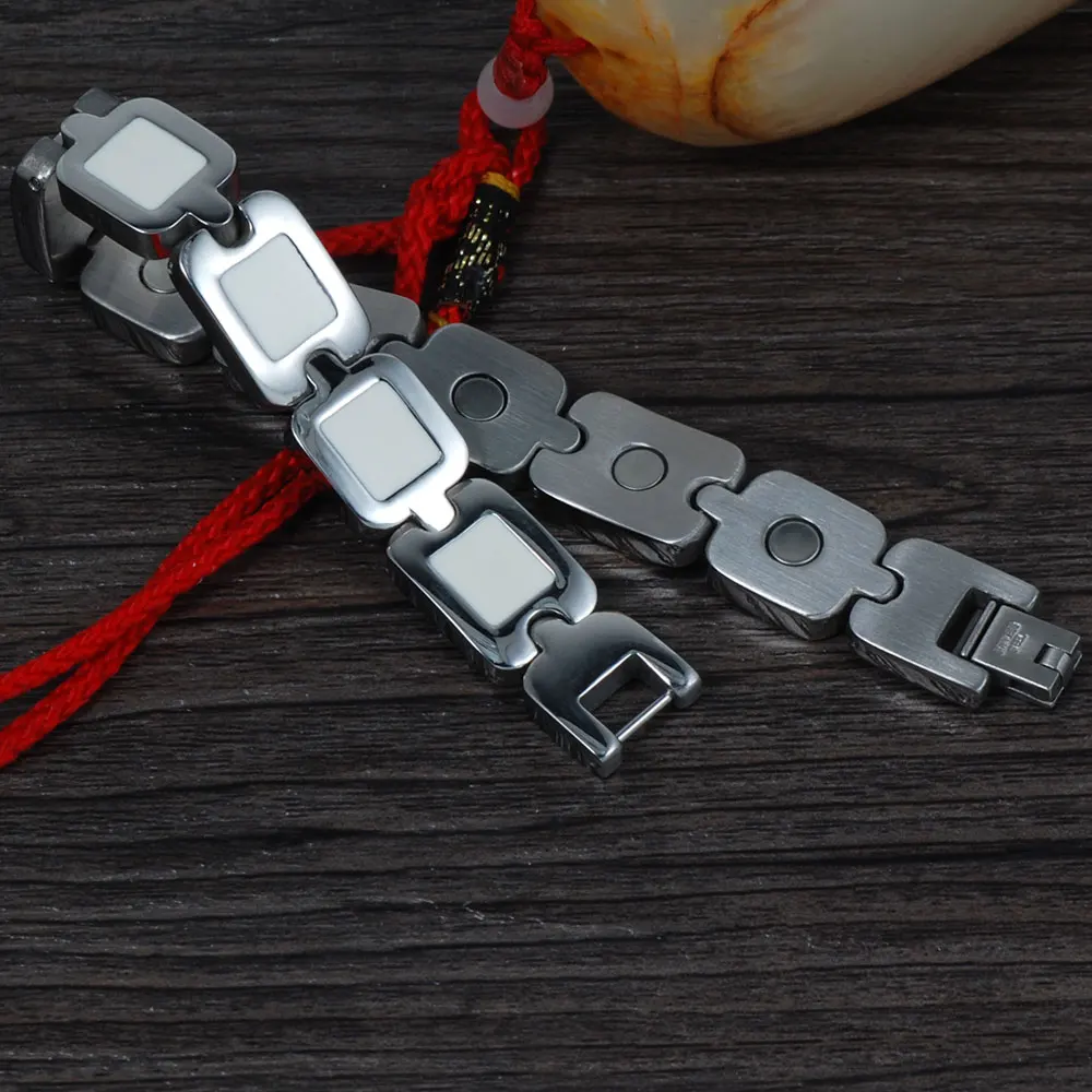 Wollet Ювелирные изделия Белый Синий Черный корпус из нержавеющей стали браслет для