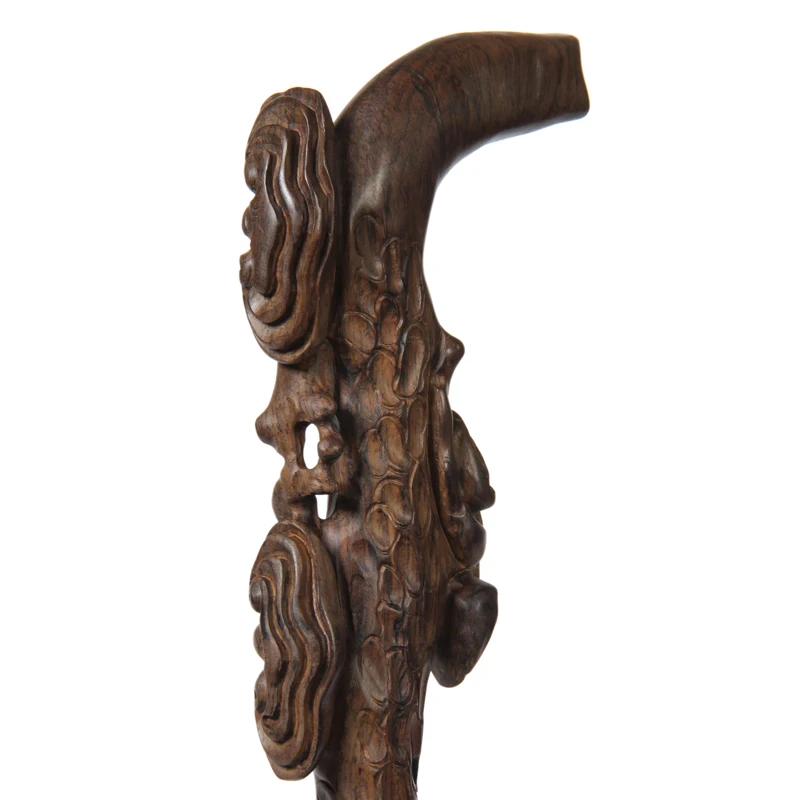 Старое красное дерево деревянная палочка старая клюка трость целое старое