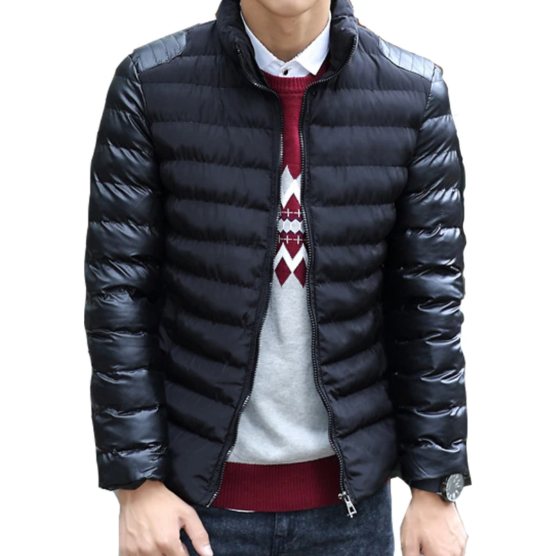 Winter Jacket Men New Arrival Fashion Quilted Casual Warm Mens Parka Jackets Slim Stand coat Plus Size 3XL-M | Мужская одежда