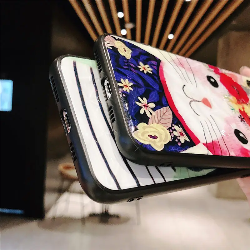 Чехол для iphone X XS Max XR 6 S 7 8 Plus с цветочным рисунком COOLY милый чехол телефона кота