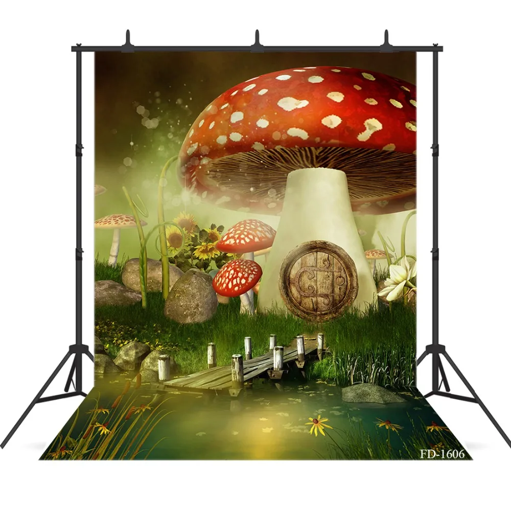 Гриб травы фон для фотосъемки задний план фотографии аксессуары детей Baby Shower