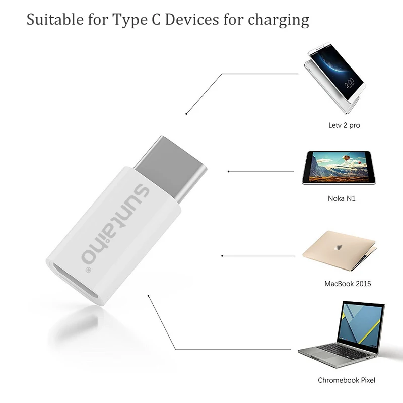 Адаптер Suntaiho Micro USB для USB 3,1 type-C для Xiaomi Lg G5 Nexus 5x6 p Oneplus 2 Macbook type C адаптер для мобильных телефонов