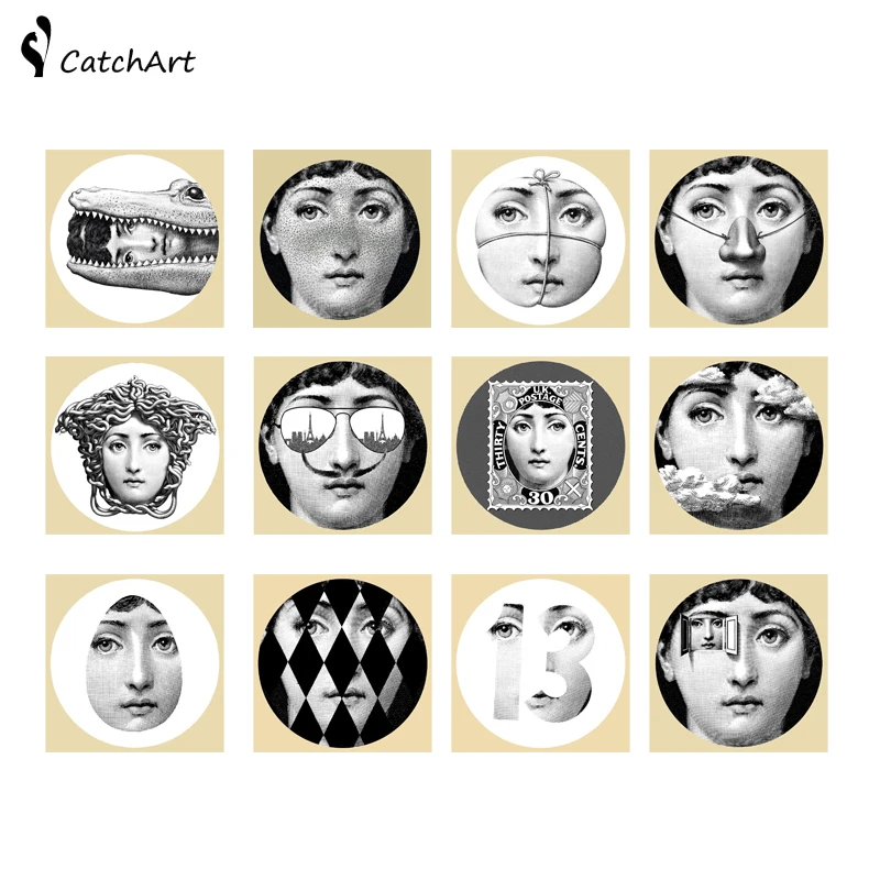 Креативные европейские ПВХ плитки стикеры fornasetti дизайн квадратный самоклеющиеся водонепроницаемый ванная комната/кухня наклейки на стену плитка/стены