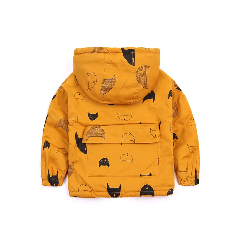 without fleece Новая детская куртка, пальто с капюшоном для мальчиков, одежда для новорожденных Cappotto Bimbo, 7BBC005 - Цвет: without fleece