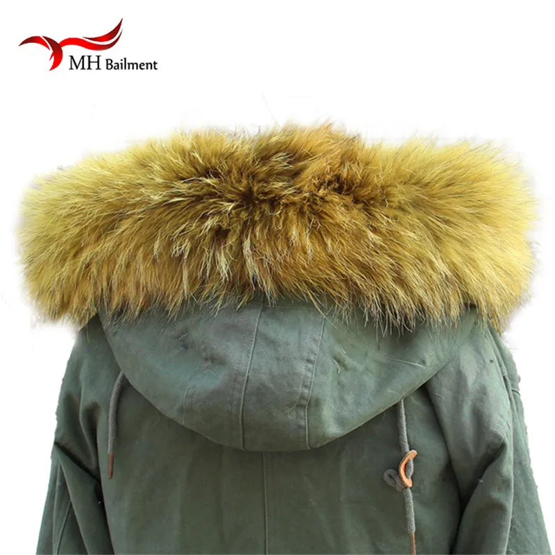 Женский шарф из натурального меха енота зимняя теплая шаль с меховым воротником