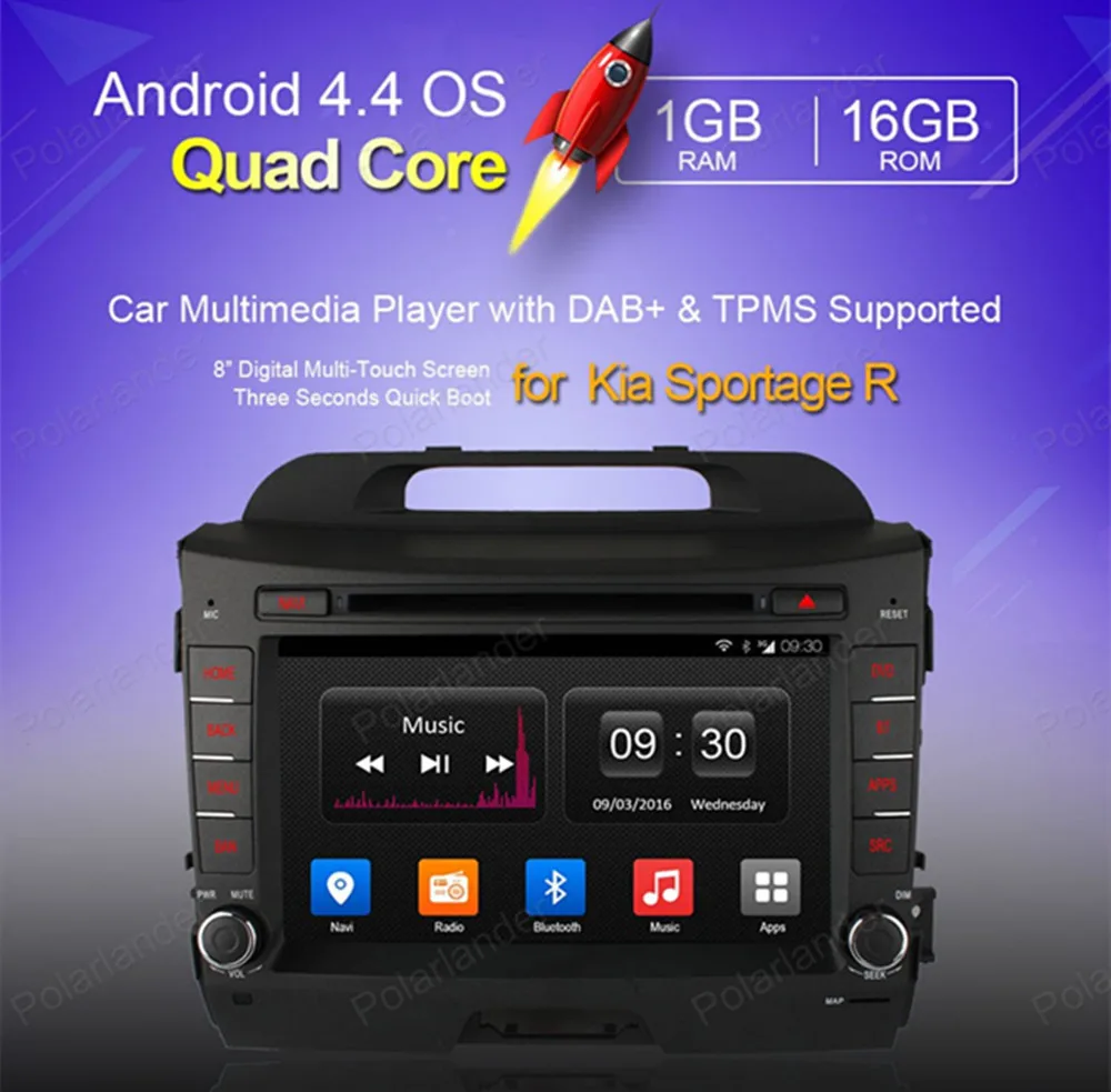 7in 1024*600 Android 4 четырехъядерный автомобильный dvd-плеер с двумя цифровыми входами