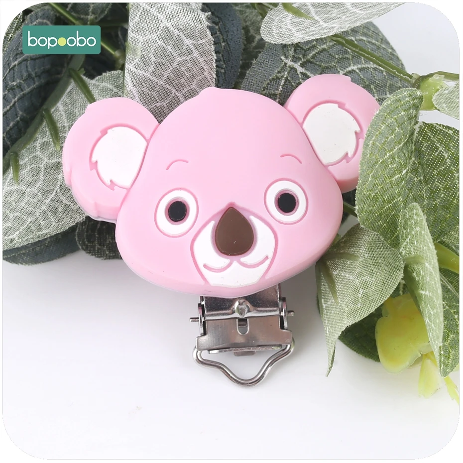 Bopoobo, 1 шт., милая Коала, силиконовая соска, клипса, подарок для ребенка, детский прорезыватель, аксессуары для прорезывания зубов, инструмент «сделай сам», детская игрушка, держатель для соски