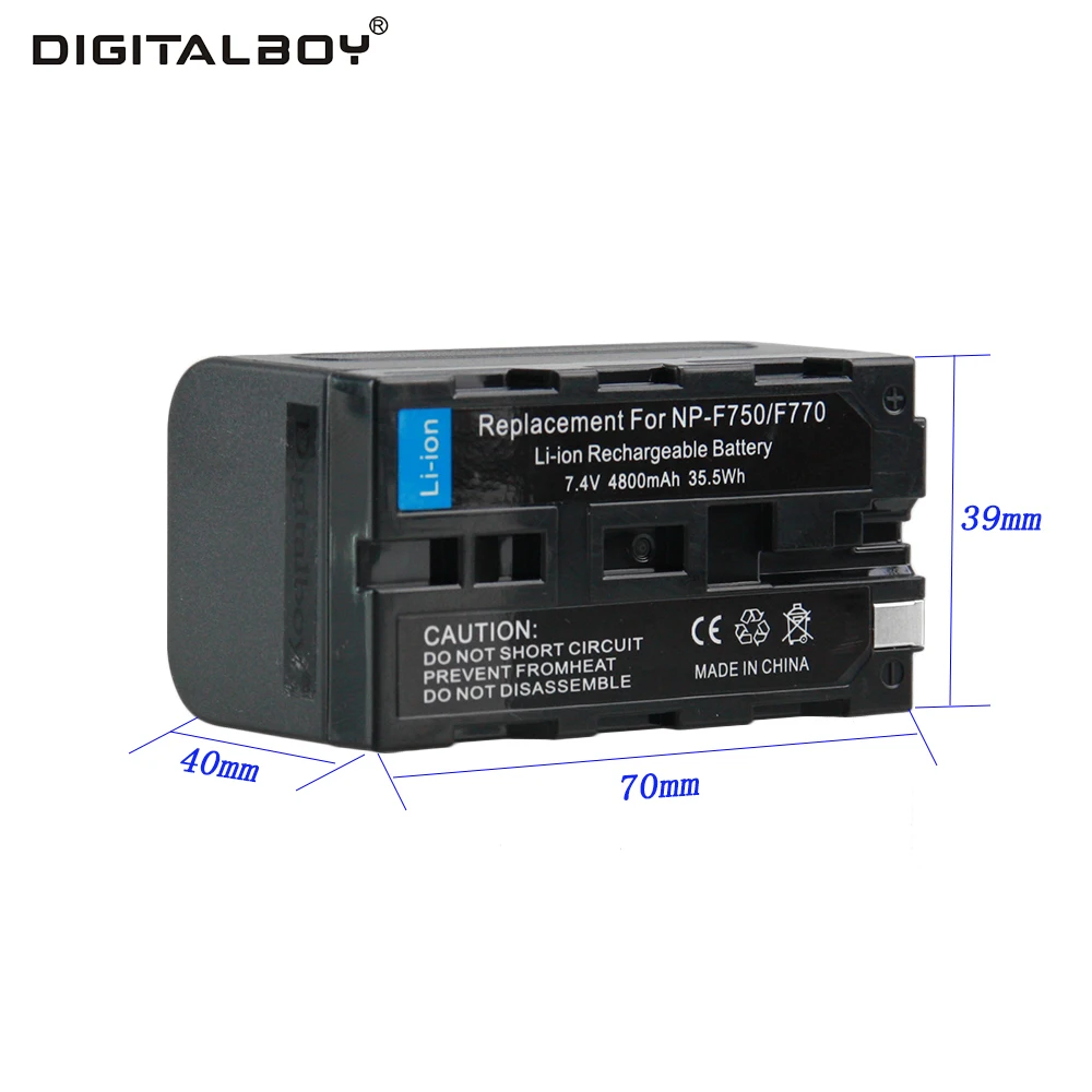 Digtail мальчик 4800 мАч 7.4 В 1 шт. Батарея + Зарядное устройство NP F750 npf750 Перезаряжаемые