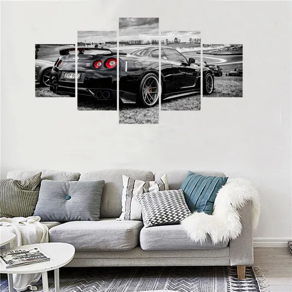 

5 pieces Modern Art Abstract Art Indoor Super Sport Series Nissan Canvas Print Wall Art Home Decor