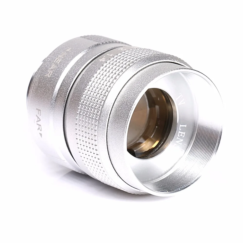 Серебряный 25 мм f/1 4 C крепление CCTV TV объектив корпус для EOS M Micro 4/3 FX N1 NEX Бесплатная