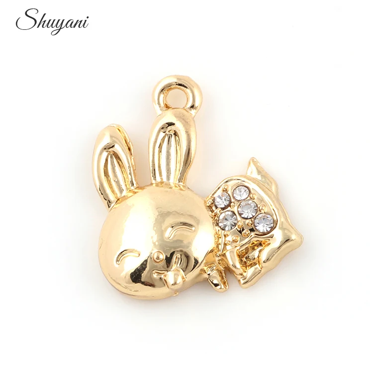 

Новинка, подвеска в виде кролика с кристаллами 20 шт./лот для браслетов и ожерелий ручной работы «сделай сам», ювелирные аксессуары