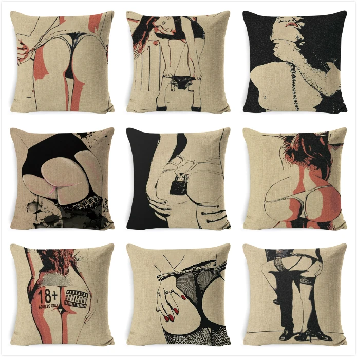 Винтаж подушки Соблазнительная девушка для девочки со звездами детей в платье