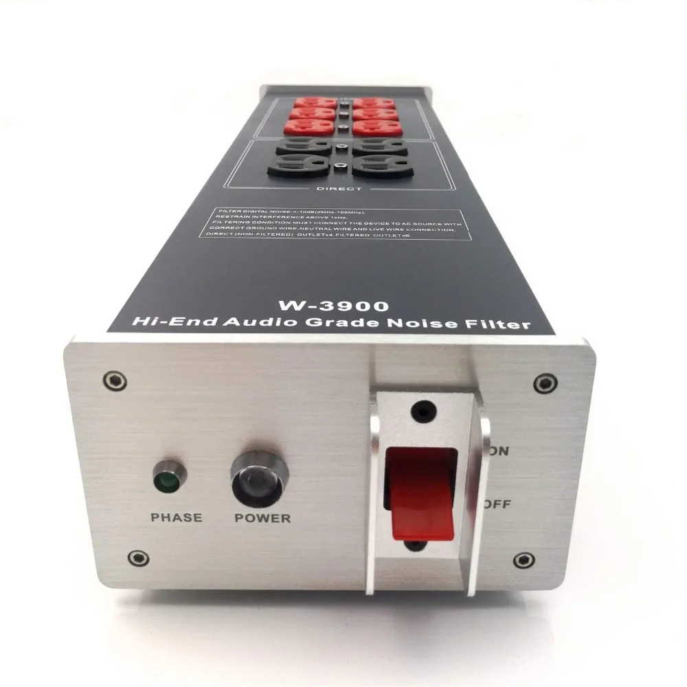 WAudio W-3900 High-End аудио Шум фильтр переменного тока Мощность кондиционер Мощность фильтр Мощность очиститель с нами розетки