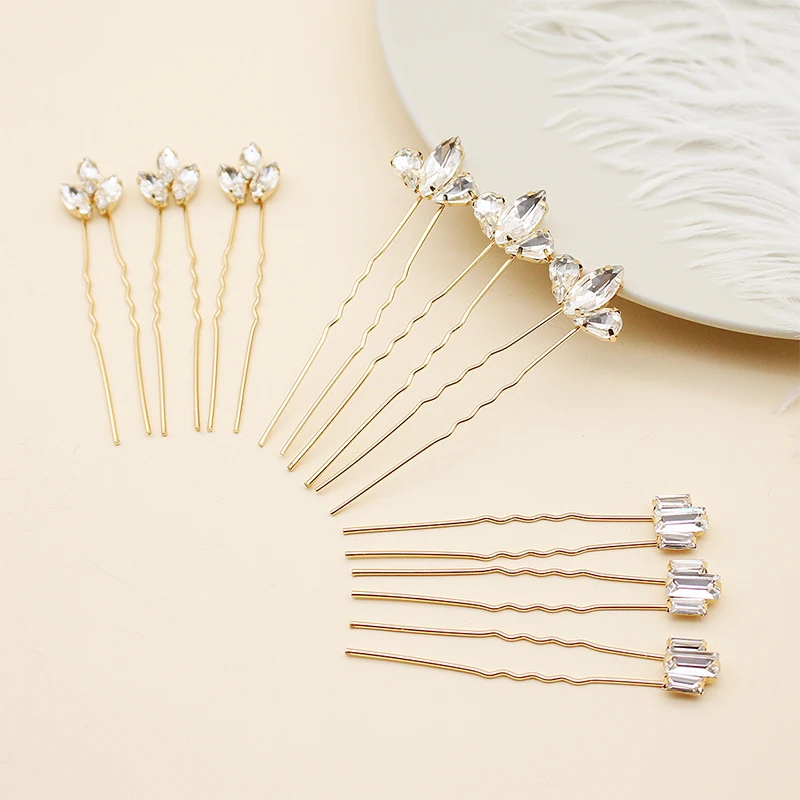 9 шт./лот три вида шпильки для волос с австрийскими кристаллами Свадебные