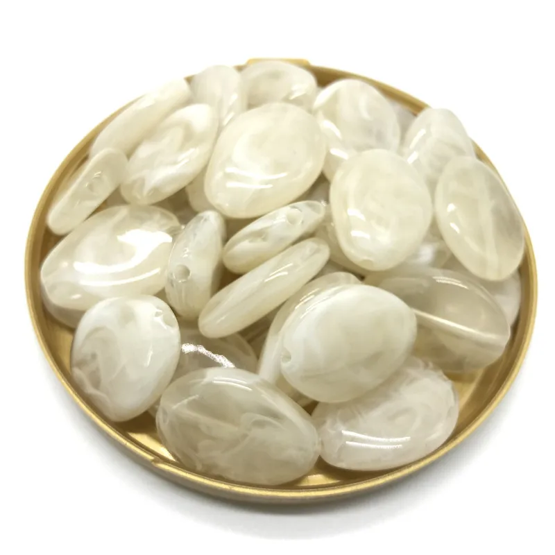 10pcs 18x25mm imitation natural goose soft stone oval acrylic beads For Jewelry Making DIY bracelet necklace