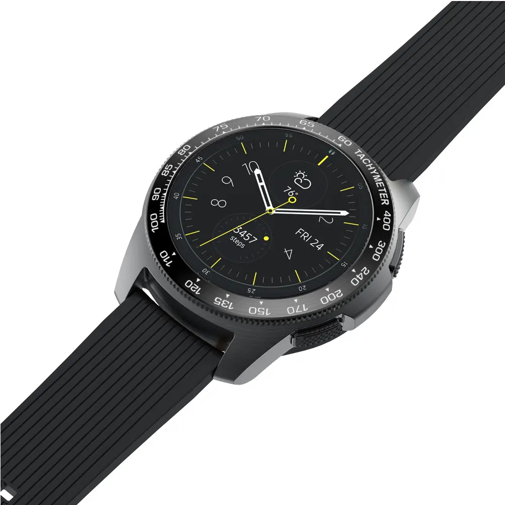 Скорость и время ободок кольцо клейкая крышка против царапин для samsung Galaxy Watch 42 мм 46 мм Смарт Часы Крышка для шестерни S3 S2 классический