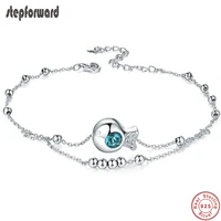 trendy delicate 100 925 real silver cute fish pendant foot chain anklet for girls women high quality gift