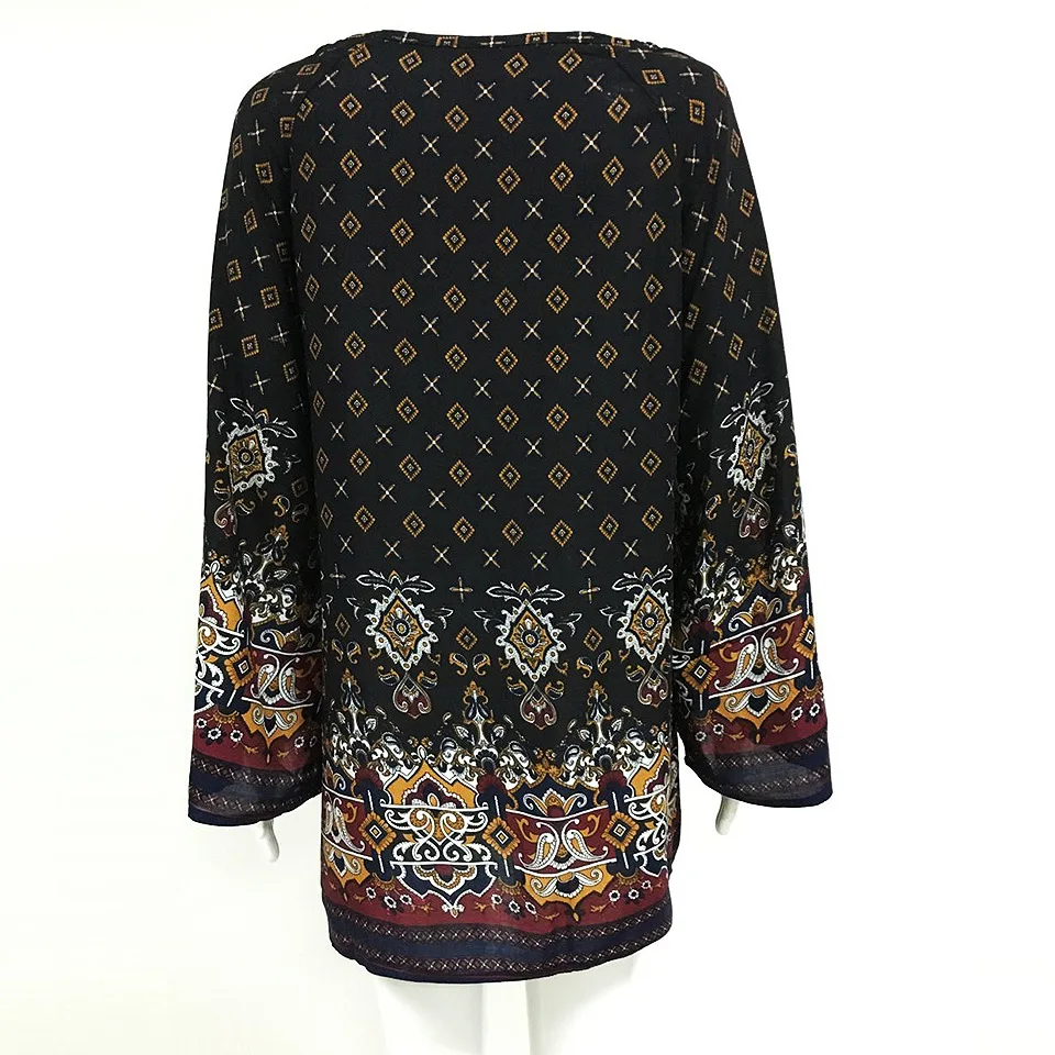 2018 женские Модные богемный Винтаж этнический Стиль свободные Повседневное