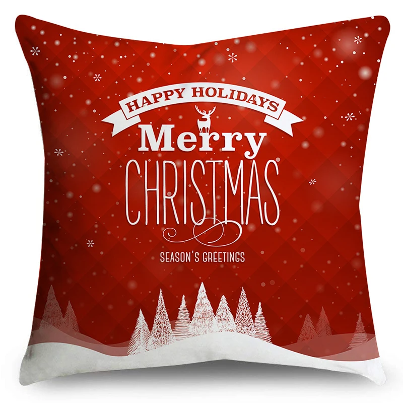 Простой рождественский стиль полиэстер наволочка Санта Клаус Рождественский